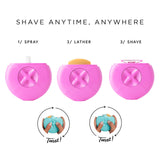 Sphynx Razor for Women: All-In-One Travel and Portable Women's Razor with Refillable Blades & Shave Bar (Pink Me Up)