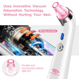 Blackhead Remover Pore Vacuum - Electric Blackhead Vacuum Cleaner Blackhead Extractor Tool Device Comedo Removal Suction Beauty Device for Women（Pink)