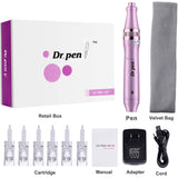 Dr. Pen Ultima M7 Professional Microneedling Pen, Wireless Electric Skin Repair Tool Kit with 12-Pin Replacement Needles Cartridges(6 pcs)