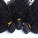 Mongolian Afro Kinkys Curly Human Hair 3 Bundles 4B 4C Afro Kinkys Bulk Human Hair Weave Weft for Black Women Natural Black 8 10 12 Inch