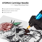 Tattoo Cartridge Needles, ATOMUS 30pcs Assorted RM Round Curved Magnum Disposable Sterilized Tattoo Needle Mixed 7RM 9RM 11RM Sizes for Pen Rotary Machine Tattoo Supplies