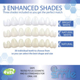 Multi-Shade Temporary Tooth Replacement Kit with box of Tooth Replacement Fitting Beads - BUNDLE