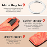 20 Pieces Marble Chapstick Holder and Keychain Lanyard Wristlet Set Lipstick Holder Keychains Clip-on Sleeve Chapstick Holder for Women Girls Travel Accessories, 10 Colors (Rectangle Shape)