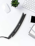 KIPOZI Ceramic Hair Straightener Flat Iron for Hair with Ergonomic Handle, Ionic 2 in 1 Curler and Straightener Dual Voltage Travel Size LED Display, 1 Inch Black