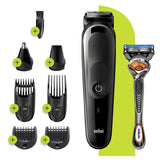 Braun Hair Clippers for Men MGK3260, 7-in-1 Beard Trimmer, Ear and Nose Hair Trimmer, Detail Trimmer, Cordless & Rechargeable, with Gillette ProGlide Razor