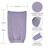 2 pcs Exfoliating Bath Gloves for Shower,Massage and Body Scrubs,Dead Skin Cell Remover,Bath by Men and Women to Remove Dead Skin and Deep Cleaning (gray)