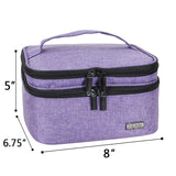Luxja Nail Polish Carrying Case - Holds 20 Bottles (15ml - 0.5 fl.oz), Portable Organizer Bag for Nail Polish and Manicure Set, Purple