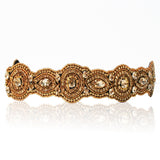 Bride Gold Champagne Crystal Rhinestone Diamond Headband Adjustable Non-slip Comfortable for Wedding