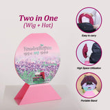 HopeCareCap for women cancer patients Wear as One Wig+Cap hair loss cap cancer patient headcover hairloss wig (Purple)