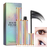 2 Packs FIGHTART 4D Silk Fiber Lash Mascara,Natural Waterproof Smudge-proof Mascara,Natural Thickening Lengthening Mascara No Clumping, No Smudging Lasting All Day