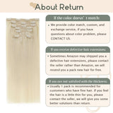 Vivien Blonde Clip in Human Hair Extensions 18inch Real Remy Human Hair Full Head Platinum Blonde Clip in Hair Extensions 7pcs 120g