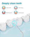 Water Flosser, Professional Water Flosser Teeth Cleaner, Cordless Portable and USB Rechargeable IPX7 Waterproof 3 Modes Oral Irrigator, Ideal for Home and Traveling-White