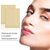 6 Pieces Eyebrow Tattoo Skin Practice Microblading Practice Skin Tattoo Skin Practice Sheet No Ink Needed Practice Skin Double Sided Practice Skin for Tattoo Eyebrow Beginner Salon (White)