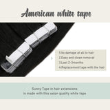 26inch Tape in Extensions Human Hair Jet Black #1 Tape in Black Extensions Human Hair Long Straight Jet Black Human Hair Extensions Remy Hair 20pcs 50g
