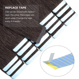 HAIRREAL Tape in Hair Extensions Remy Human Hair Seamless Skin Weft Straight Hair 50g/Pack 20 Inch 20Pcs Hairpiece 2# Dark Brown