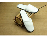 LUXEHOME Spa Slippers in Bulk; 20 Pairs Disposable White Hotel Slippers for Guests; 2 Size Closed Toe Slippers Fit for Women and Men