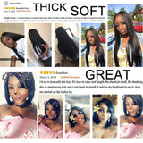 Brazilian Straight Hair Bundles Remy Hair Weave, Brazilian Virgin Hair 3 Straight Human Hair Bundles (10 12 14, Natural Black)