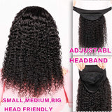 Headband Wig Curly Human Hair Wigs for Black Women 150% Density Brazilian Remy Kinky Curly Headband Wigs Human Hair Glueless None Lace Front Wigs Natural Color (18)