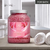 Rose Bath Salts - Natural Rosewood Oil & Rose Extract - Best for Relaxing - Good Sleep - Beauty - Bathing - Body Care - Wellness - Relax - Aromatherapy - Spa - De-Stress Bath Salts