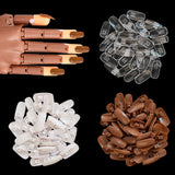 Kalolary 300Pcs False Nail Tips DIY Nail Training Manicure Tool for Nail Training Practice Hand, Accessory for Practice Hand Removable Practice Fake Nails Tips(Not Included Training Hand)