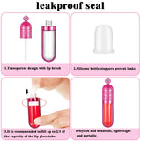 20 Pieces Empty Plastic Lip Gloss Tube Refillable Lip Balm Bottle Reusable Sample Bottle Container with Lid for Lipstick Cosmetic Women Girls, 3 m (Rose Red)