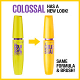 Maybelline Volum' Express The Colossal Waterproof Mascara Makeup, Volumizing No Clump Mascara, Glam Black, 2 Count