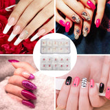 2 Pack Clear and Natural False Acrylic Nails Tips Half Cover 10 Sizes 500pcs French Artificial Press on Nails Manicure with Acrylic Nail Cilpper, 2pcs Nail Files for Nail Art Salons Home