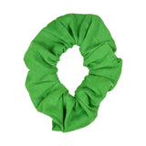 12 Pack Solid Hair Ties Scrunchies - Green