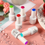 480 Tips False Nail Tips Color Chart, Nail Art Color Display Card Board Template with Adhesive Sticker for Colorful Nail Polish (Transparent)