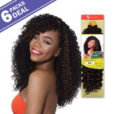 Outre Synthetic Hair Crochet Braids X-Pression Braid 4 In 1 Loop Kinky Curl 14" (6-Pack, 4)