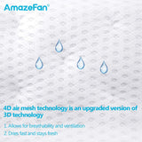 AmazeFan Bath Pillow, Bathtub Spa Pillow with 4D Air Mesh Technology and 7 Suction Cups, Helps Support Head, Back, Shoulder and Neck, Fits All Bathtub, Hot Tub and Home Spa