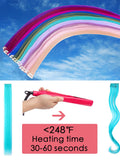 Colored Clip in Hair Extensions 22 Inch Rainbow Hair Synthetic straight Hair Extensions for Women Girls Kids Gift Multi-Colors Party Clip in Synthetic Hairpiece