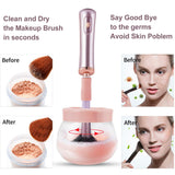 Automatic Makeup Brush Cleaner and Dryer Electric Cosmetic Brush Spinner Cleaner Device