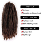 AISI BEAUTY Marley Twists Hair Kinky Hair for Braiding 18 inch Marley Hair Kinky Curly Braiding Hair Extension(1B-30#)