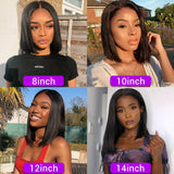 FLYBAO Human Hair Bob Wigs 4x4 Lace Front Wigs Straight Lace Front Human Hair Wigs For Black Women 150% Density Bob Wigs Pre Plucked With Baby Hair