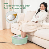Carevas Foot Bath Massager, Heated Foot Soaker with O2 Bubbles, 14 Massaging Rollers for Tired Feet Stress Relief Home Use