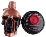 Limited Edition Tobacco & Vanilla Supreme Vagabond Premium Handmade Beard Oil Conditioner 2oz And Matching Balm 2oz All Natural Custom Gift Skull Bottle