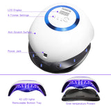 Xnuoyo 168W Nail Dryer Lamp, Professional UV LED Nail Dryer for Gel Polish with LED Display Smart Automatic Sensor Nail Dryer Timer Setting of 10s,30s,60s and 99s for Fingernail and Toenail (Blue)