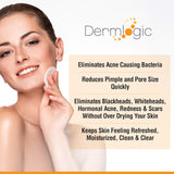 Dermlogic Acne Treatment Pads-Contains Glycolic, Lactic, Salicylic Acid. Eliminates Oily Skin, Clogged Pores & Cystic Breakouts. Removes Dark Spots, Whitehead & Blackhead Pimples for Face & Body.