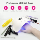 Ab Gel Gel Nail Polish Starter Kit with Nail Dryer Gel Nail Polish Kit with UV light Nude Color Gel with No Wipe Base and Top Coat, Manicure Nail Tools