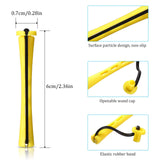 60 Pieces Hair Perm Rods Non-Slip Hair Rollers Plastic Cold Wave Rods Short Curlers Rod with Elastic Rubber Band Perming Rods Curlers Hairdressing Styling Tool (Yellow,0.28 Inch)