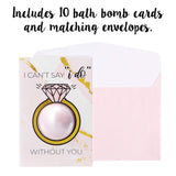 Bridesmaid Proposal Cards with Bath Bombs | Bridesmaids Proposal Gifts | Bridesmaid Card Pack | Will You be My Bridesmaid | Ring Style (10 Pack)