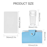 NICENEEDED Nail Art Stamping Kit With 1 Set Clear Jelly Nail Art Stamper With Scraper & Storage Bag Nail Stamping Head With A Lid Big Scraper For DIY Nail Art Stamping Plates