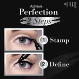 LA PURE Waterproof Eyeliner Stamp - 2 Wingliner Black Make Up Pens, Vamp Style Wing, Smudgeproof & Sweatproof, Perfect Cat Eye Look, Winged Long Lasting Liquid Eye Liner Pen, Eyeshadow, No Dipping