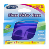 DenTek Flossers With Travel Case | 12 Floss Picks | Pack of 36