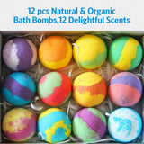 Mosteck Bath Bombs Gift Set 12Pcs, Shea & Coco Butter Dry Skin Moisturize, Perfect for Bubble & Spa Bath, Handmade Birthday Mother's Day Gifts Idea for Her/Him, Wife, Girlfriend, Women