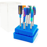GreenLife Nail drill bits set 7pcs Long Tungsten Carbide Nail Drill Bits kit Remove Acrylic Poly Nail Gel Nail Polish 3/32
