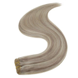 RUNATURE Highlight Blonde Hair Weft Highlight Blonde Mix Extensions 20inches Natural Highlight Blonde Bundle Extensions 100g