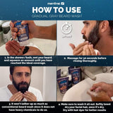 MENFIRST Gradual Gray Darkening Beard Wash For Men, Facial Hair Shampoo and Conditioner Cleans and Gradually Reduces White Beard Color with Every Wash For Natural Looking Results - Clean Ingredients, 4.6 oz, 3-Pack