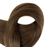 Full Shine Human Hair I Tip Micro Bead Hair Extensions 18 Inch Straight Pre Bonded Hair Color 4 Midium Brown Fusion Beads Hair Extensions For Woman 0.8 Gram Per Strand 40 Gram 50 Strands Fusion Hair